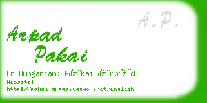 arpad pakai business card